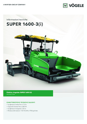 Track-asfalteermachines Vögele Super 1600-3i