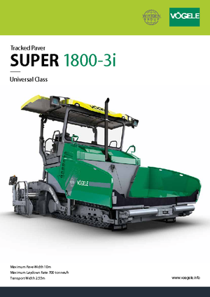 Track-asfalteermachines Vögele Super 1800-3i