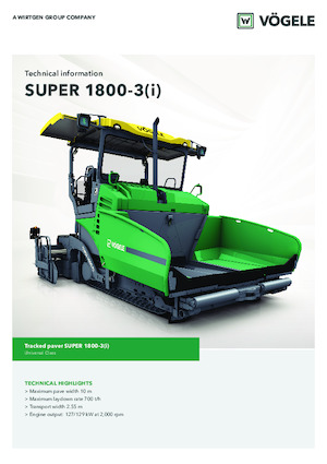 Track-asfalteermachines Vögele Super 1800-3i