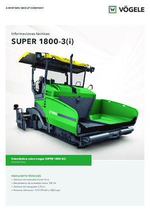 Track-asfalteermachines Vögele Super 1800-3i