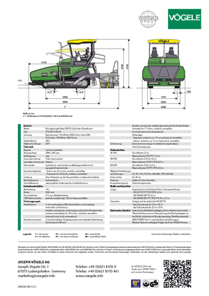 Track-asfalteermachines Vögele Super 1900-2