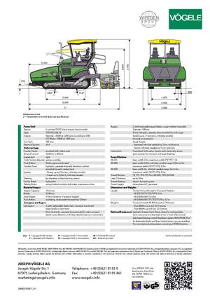 Track-asfalteermachines Vögele Super 1900-2