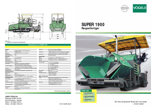 Track-asfalteermachines Vögele Super 1900