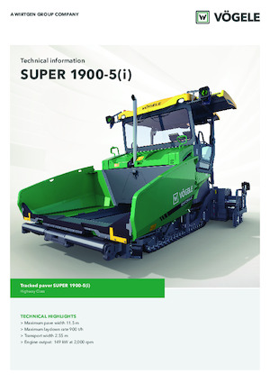 Track-asfalteermachines Vögele Super 1900-5