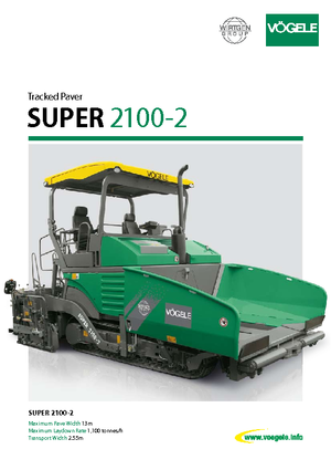 Track-asfalteermachines Vögele Super 2100-2