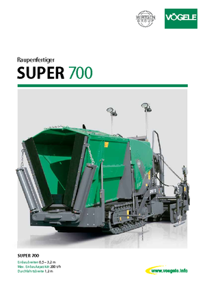 Track-asfalteermachines Vögele Super 700