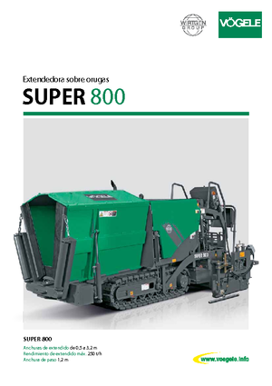 Track-asfalteermachines Vögele Super 800