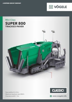 Track-asfalteermachines Vögele Super 800
