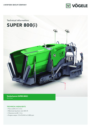 Track-asfalteermachines Vögele Super 800i