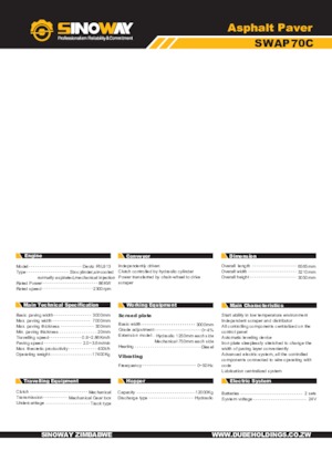 Track-asfalteermachines Sinoway SWAP70C 