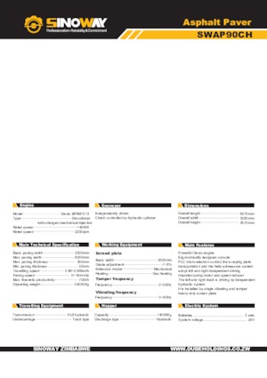 Track-asfalteermachines Sinoway SWAP90CH