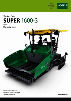 Track-asfalteermachines Vögele Super 1600-3