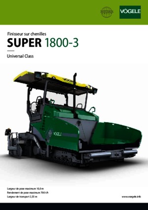 Track-asfalteermachines Vögele Super 1800-3