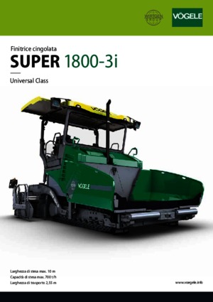 Track-asfalteermachines Vögele Super 1800-3i