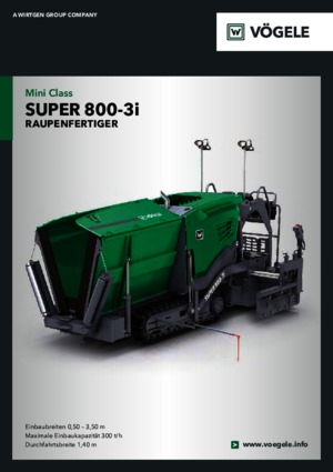 Track-asfalteermachines Vögele Super 800-3i