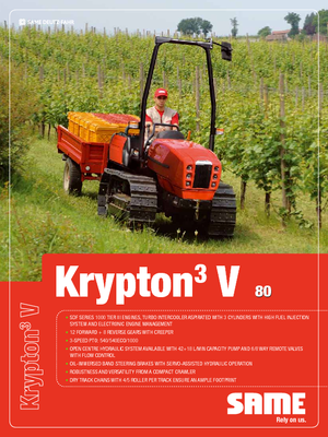 Tractors met rubberwielen SAME Krypton 80