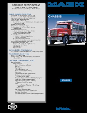 Trekkers Mack CL703 CA67 Conventional Cummins ISX 500 6x4