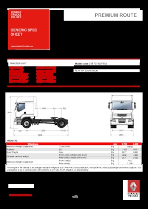 Trekkers Renault PREMIUM 430.19 4X2 LD T OPTIFUEL