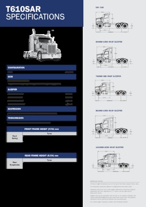 Trekkers Kenworth T610SAR 760mm Mid roof MX 15 6x4