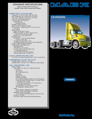 Trekkers Mack VISION CA65 Conventional CXN603 AC-460P ASET 6x4