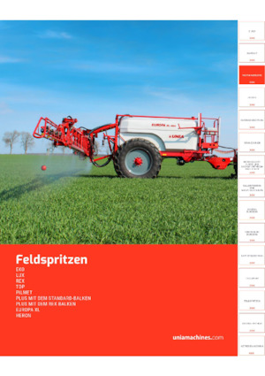 Getrokken veldspuiten Unia Europa XL 2530 