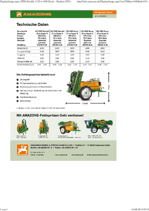 Getrokken veldspuiten Amazone UG 3000 Special (18)