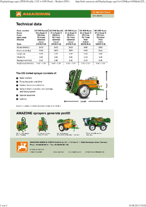 Getrokken veldspuiten Amazone UG 2200 Super (15)