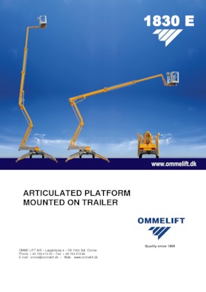 Op vrachtwagen gemonteerde knikarmhoogwerkers OMMELIFT 1830 EX