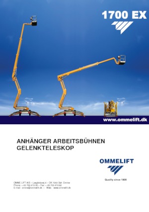 Op vrachtwagen gemonteerde knikarmhoogwerkers OMMELIFT 1700 EX