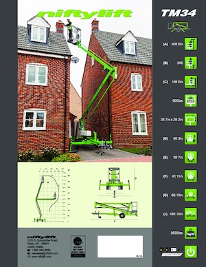 Op vrachtwagen gemonteerde knikarmhoogwerkers Niftylift TM34