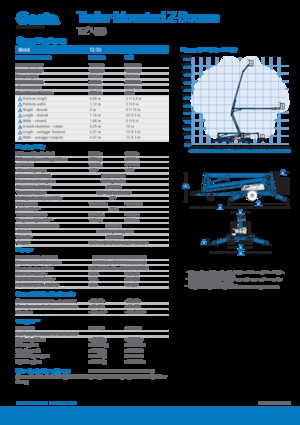 Op vrachtwagen gemonteerde knikarmhoogwerkers Genie TMZ 50/30