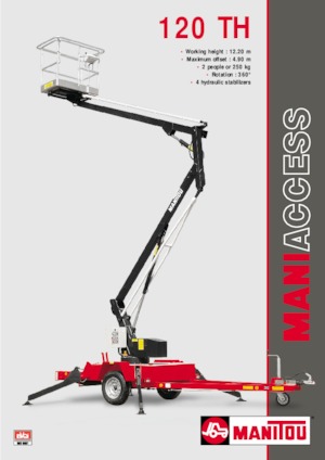 Op vrachtwagen gemonteerde knikarmhoogwerkers Manitou 120 TH
