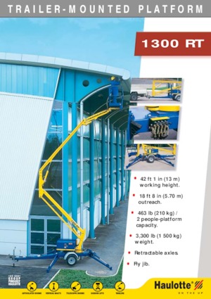 Op vrachtwagen gemonteerde knikarmhoogwerkers Haulotte 1300 RT
