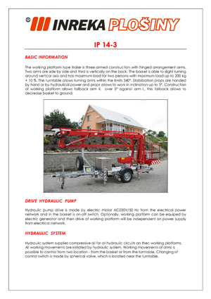 Op vrachtwagen gemonteerde knikarmhoogwerkers Inreka IP 14-3