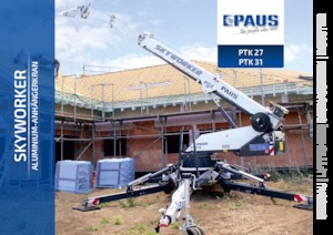 Op aanhangwagen gemonteerde knikarmhoogwerkers Paus PTK 31
