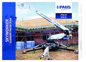 Op aanhangwagen gemonteerde knikarmhoogwerkers Paus PTK 31