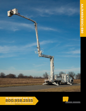 Op aanhangwagen gemonteerde knikarmhoogwerkers Altec AN50-E80