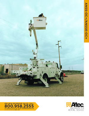 Op aanhangwagen gemonteerde knikarmhoogwerkers Altec AN55-OC+