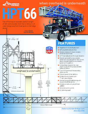 Op aanhangwagen gemonteerde knikarmhoogwerkers Anderson Hydra Platforms HPT 66