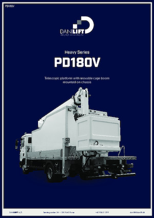 Op vrachtwagen gemonteerde knikarmhoogwerkers Danilift PD180V