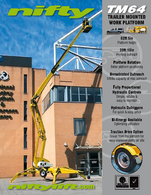 Op vrachtwagen gemonteerde knikarmhoogwerkers Niftylift TM 64