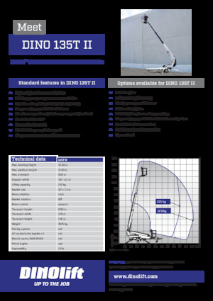 Telescoophoogwerkers op aanhangwagen Dino Lift Dino 135T II