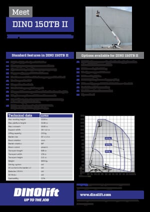 Telescoophoogwerkers op aanhangwagen Dino Lift Dino 150TB II