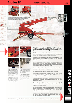 Telescoophoogwerkers op aanhangwagen Denka-Lift - Rothlehner DL 21 