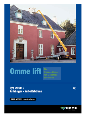 Telescoophoogwerkers op aanhangwagen OMMELIFT Omme 2500EBB