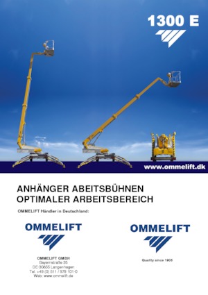 Telescoophoogwerkers op aanhangwagen OMMELIFT 1300 E