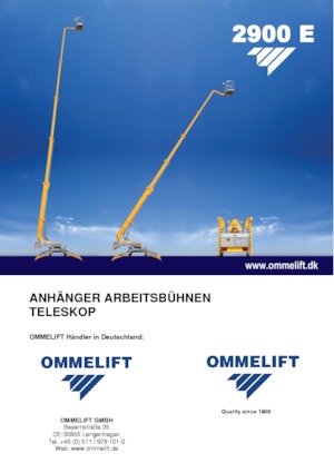 Telescoophoogwerkers op aanhangwagen OMMELIFT 2900 E