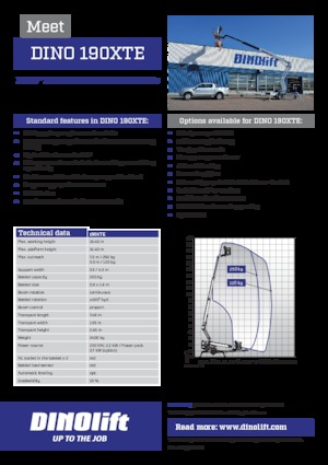 Op vrachtwagen gemonteerde knikarmhoogwerkers Dino Lift Dino 190XTE