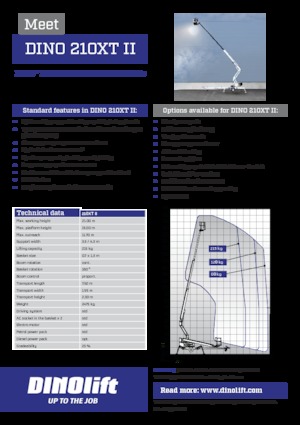 Op vrachtwagen gemonteerde knikarmhoogwerkers Dino Lift Dino 210XT II