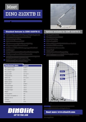 Op vrachtwagen gemonteerde knikarmhoogwerkers Dino Lift Dino 210XTB II